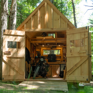 BLUETTI off-grid home backup system with solar panels in a countryside home