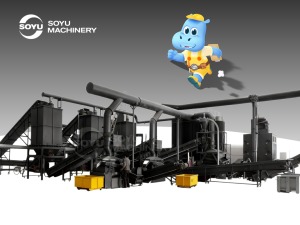 Cable recycling line