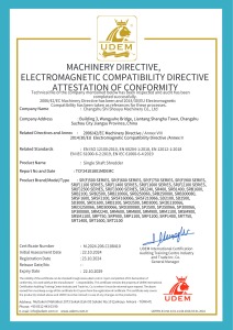 CE Certificate for Single Shaft Shredder