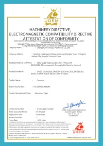 CE Certificate for Conveyor