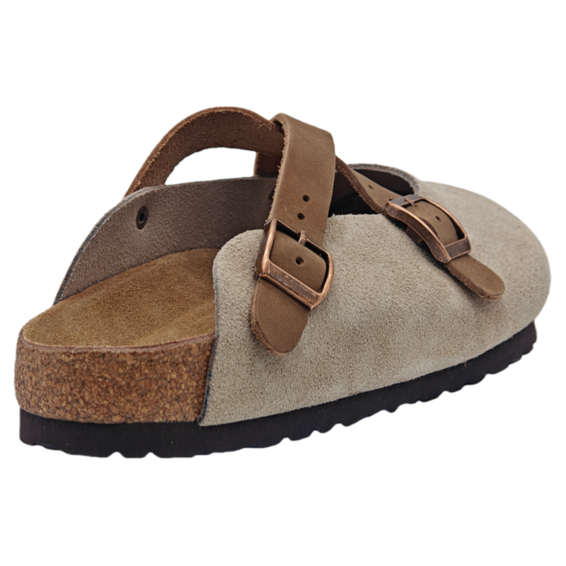 CS02 cork clog with leather upper and EVA sole - side view