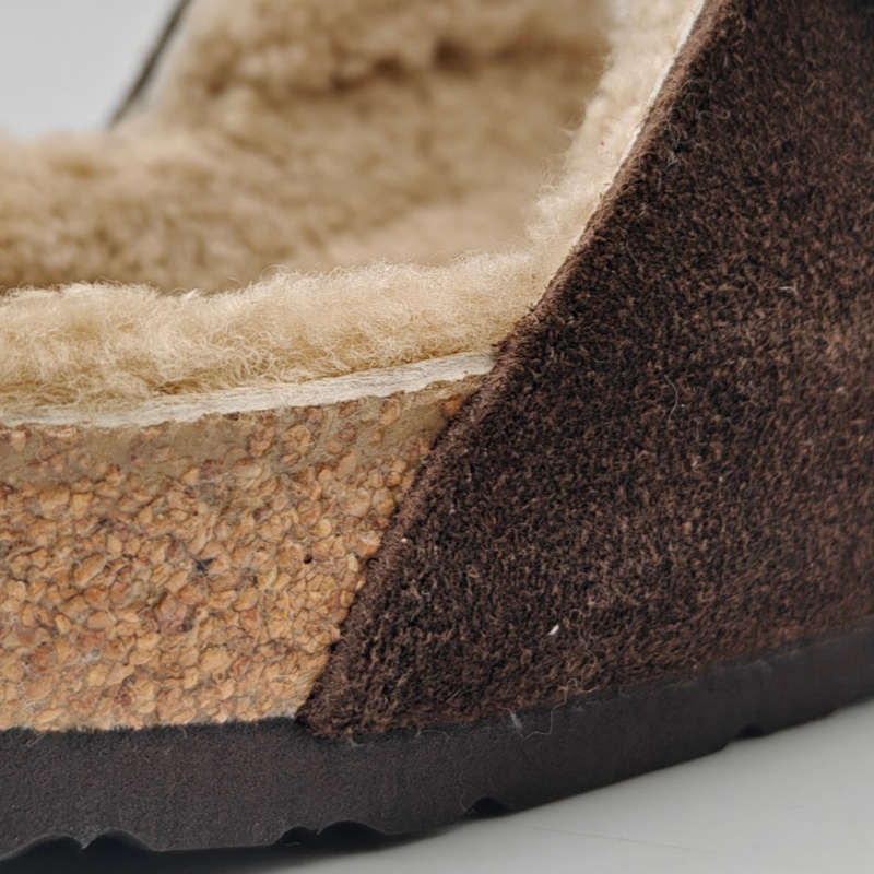 Winter Cork Shoes with Genuine Wool Lining and EVA Outsole