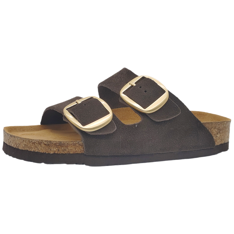 CS08 Two-Strap Cork Sandal - heel cup detail with deep contour
