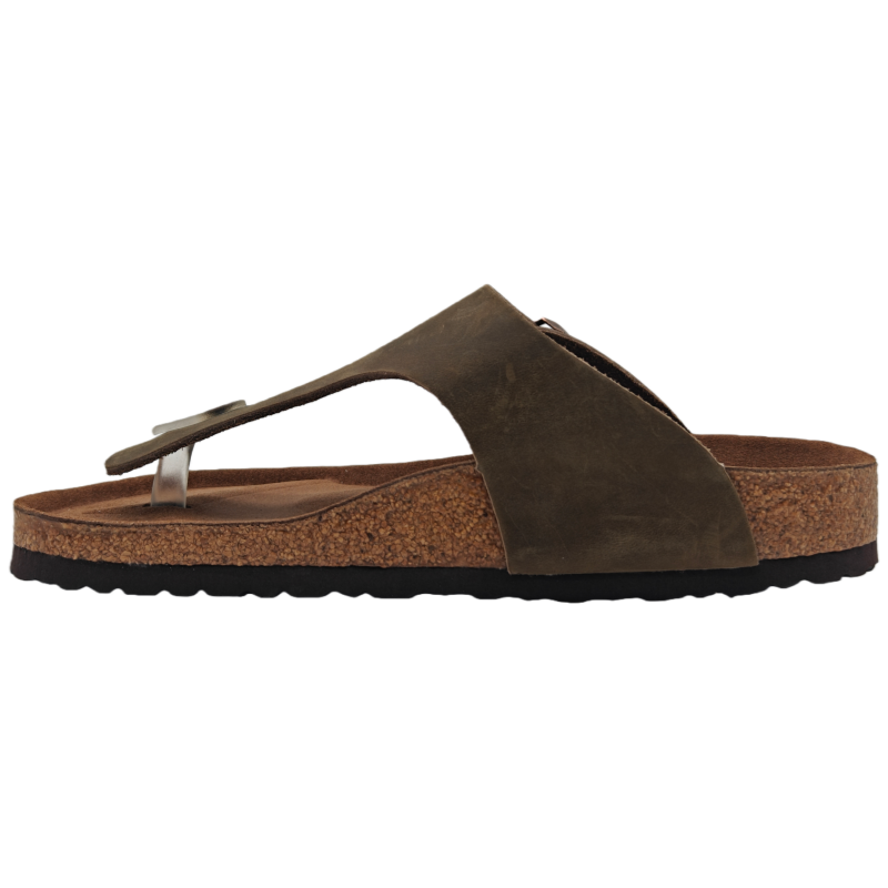 CS09 full profile T-strap with metal buckle, genuine leather upper