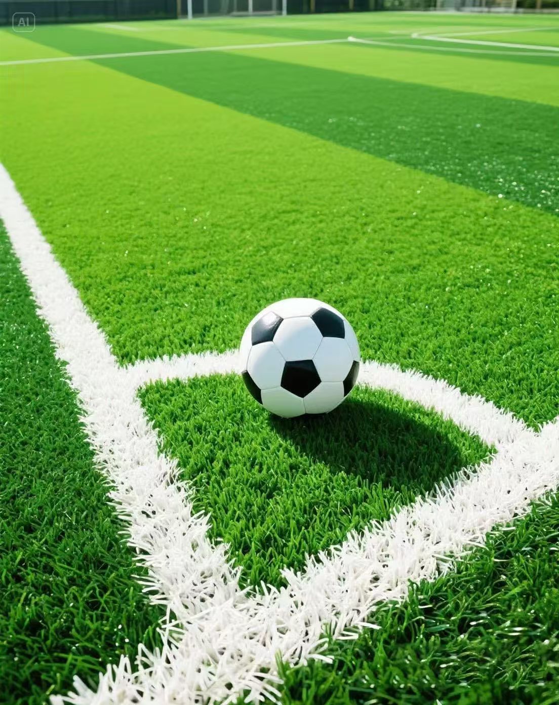 Professional Football Field with Artificial Turf