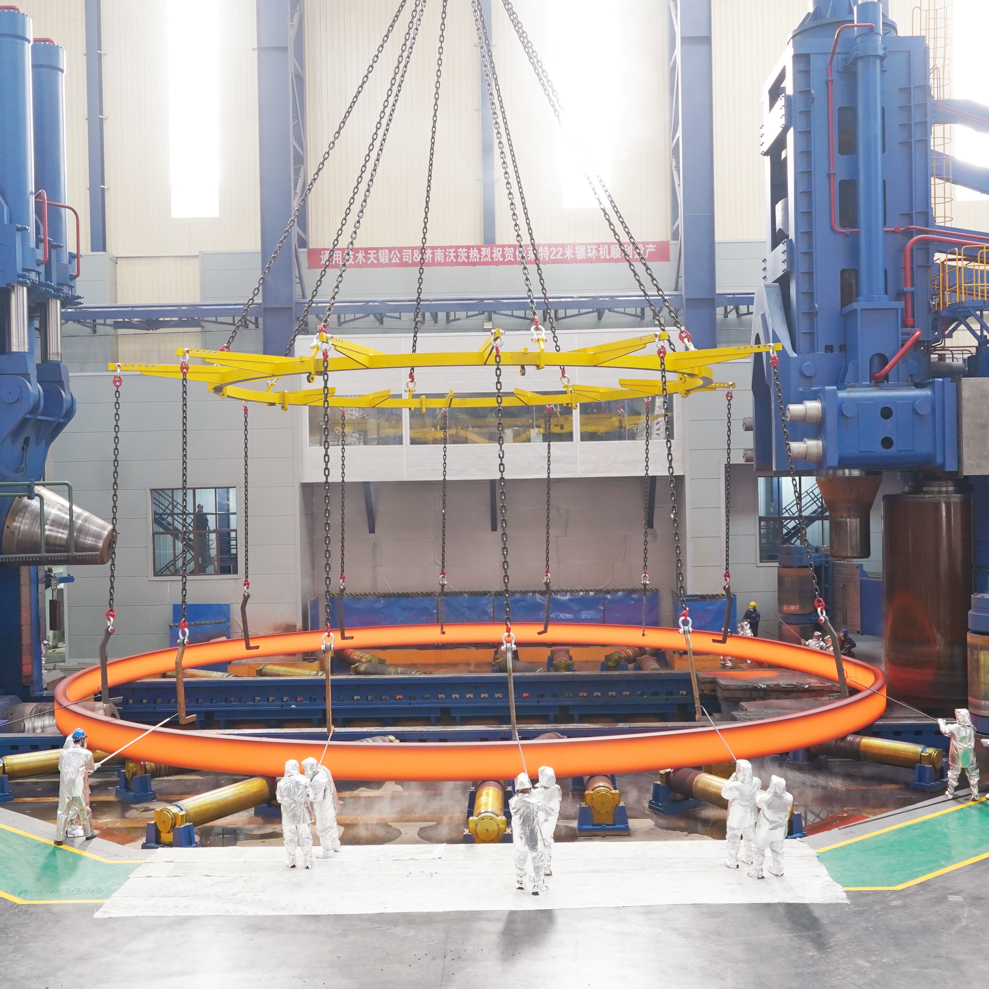 Carbon steel seamless rolled ring forging for heavy industrial application