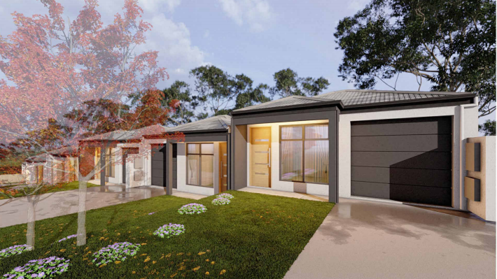 Australian villa development with aluminium system windows and doors delivered by the manufacturer