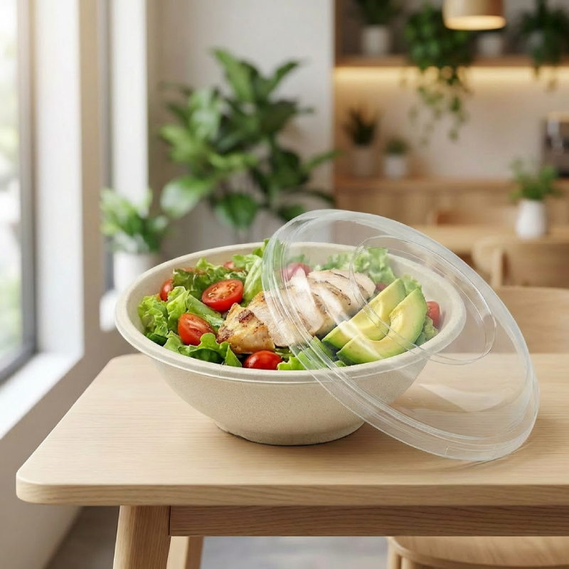 Bagasse salad bowl - 240-1000ml compostable bowl