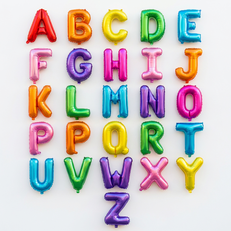 Colorful Letter Party Foil Balloons