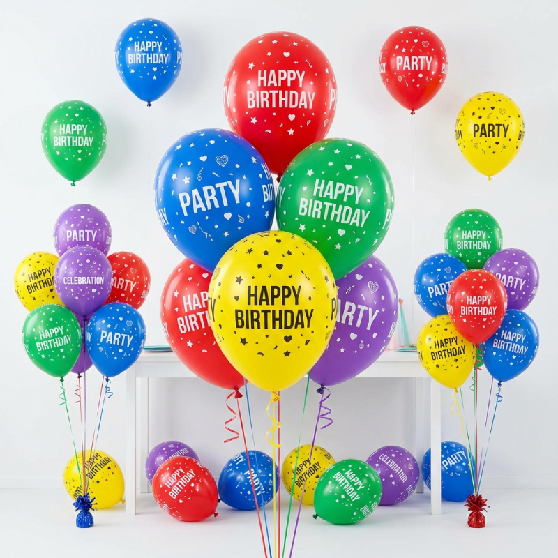 Latex printed balloons for party tableware wholesale
