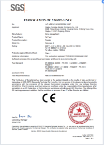 VERIFICATION OF COMPLIANCE