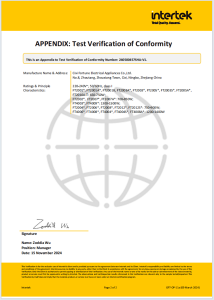 Test Verification of Conformity