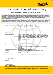 Test Verification of Conformity