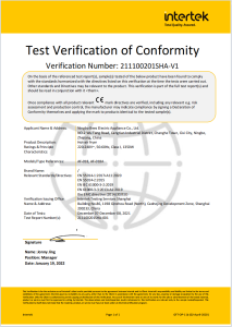 Test Verification of Conformity
