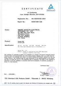 CERTIFICATE
of Conformity