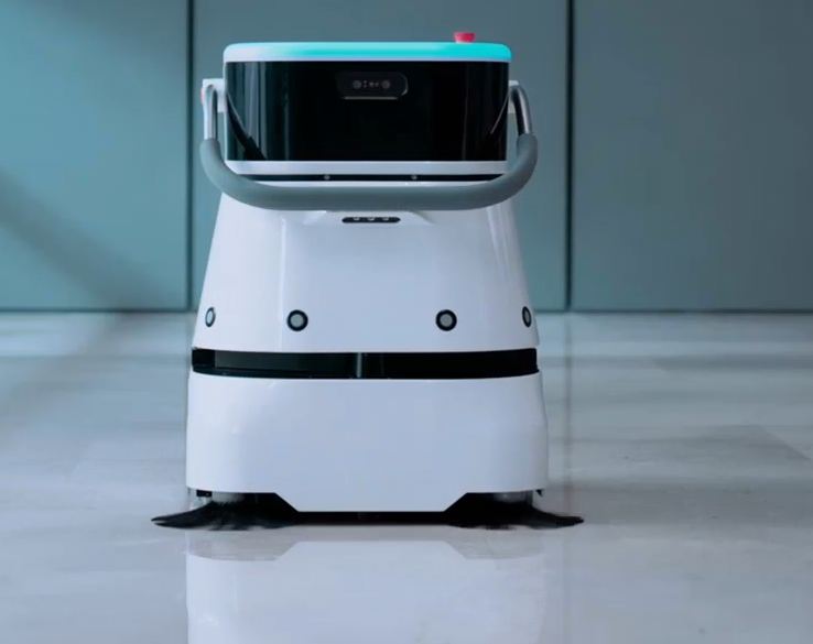 Commercial Cleaning Robot in operation