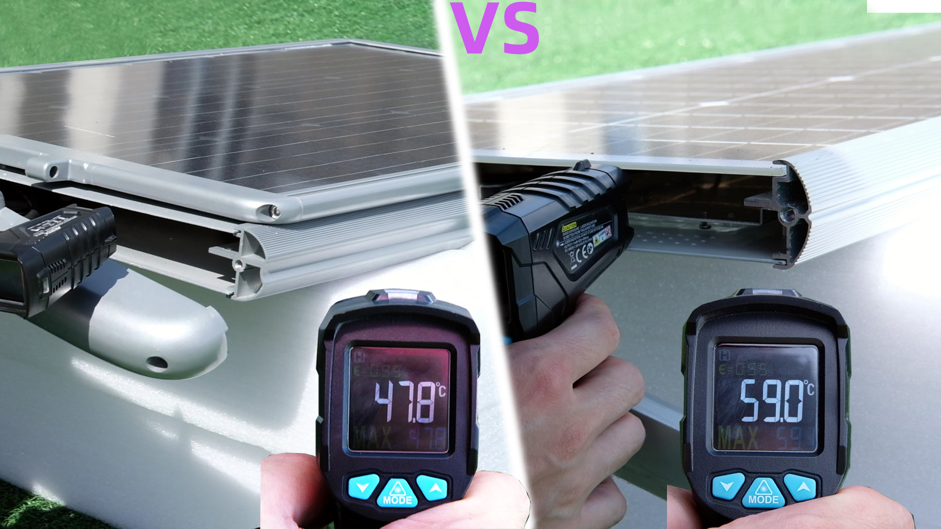 Thermal comparison of foldable vs conventional solar street light