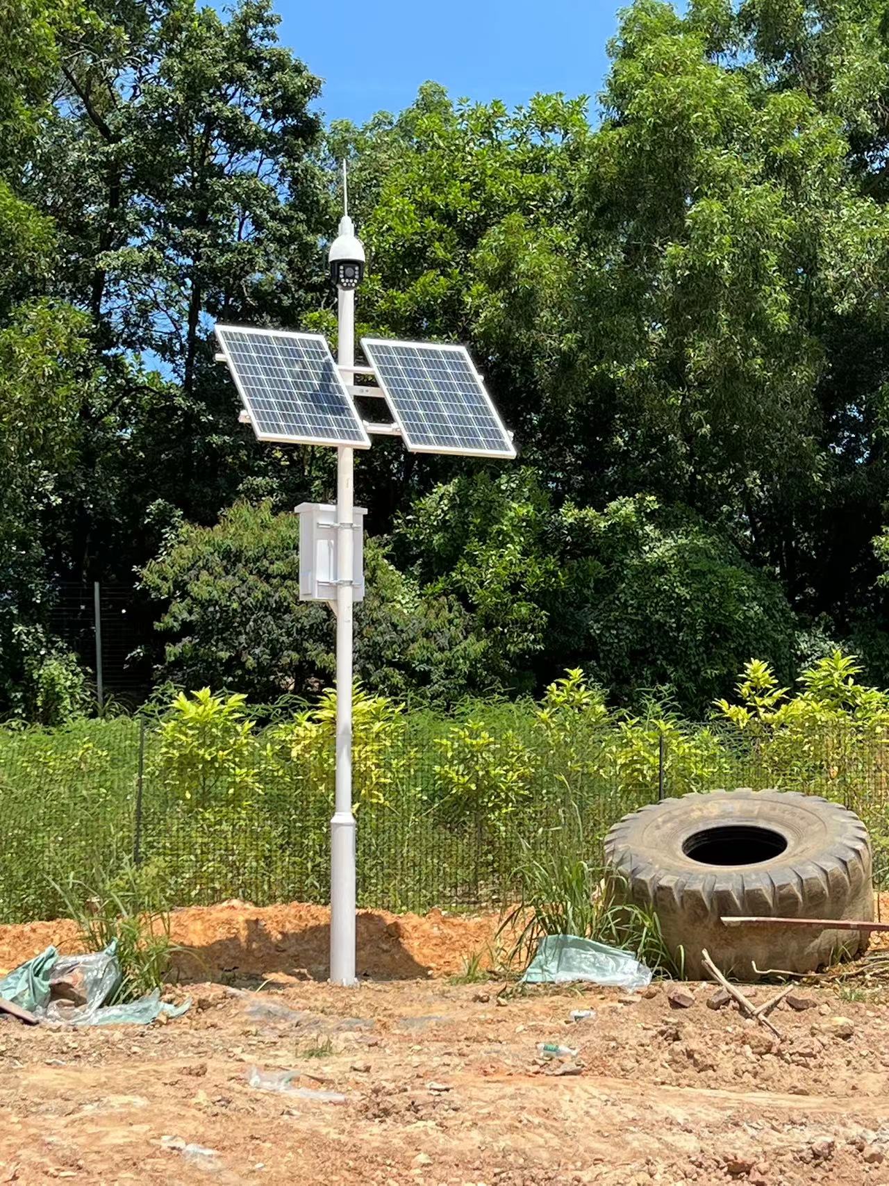 200W100AH 4G solar CCTV camera in Thailand road surveillance