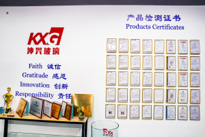 Company logo and various certificates