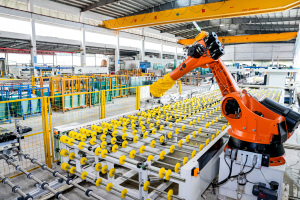 Inside the factory workshop