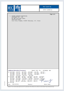 CB TEST CERTIFICATE