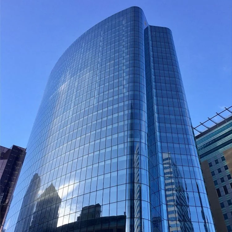 Curtain wall application of tempered glass