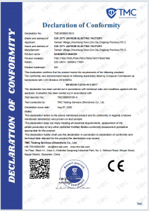 Declaration of Conformity