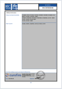 CB TEST CERTIFICATE