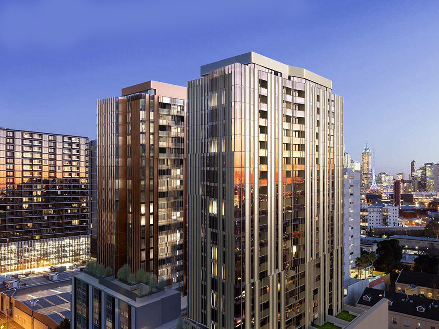 Tempered glass curtain wall application Tempered glass curtain wall in a commercial project