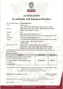 ATTESTATIONof conformity with European Directives