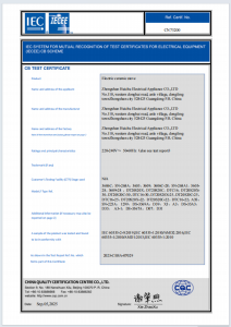 CB TEST CERTIFICATE
