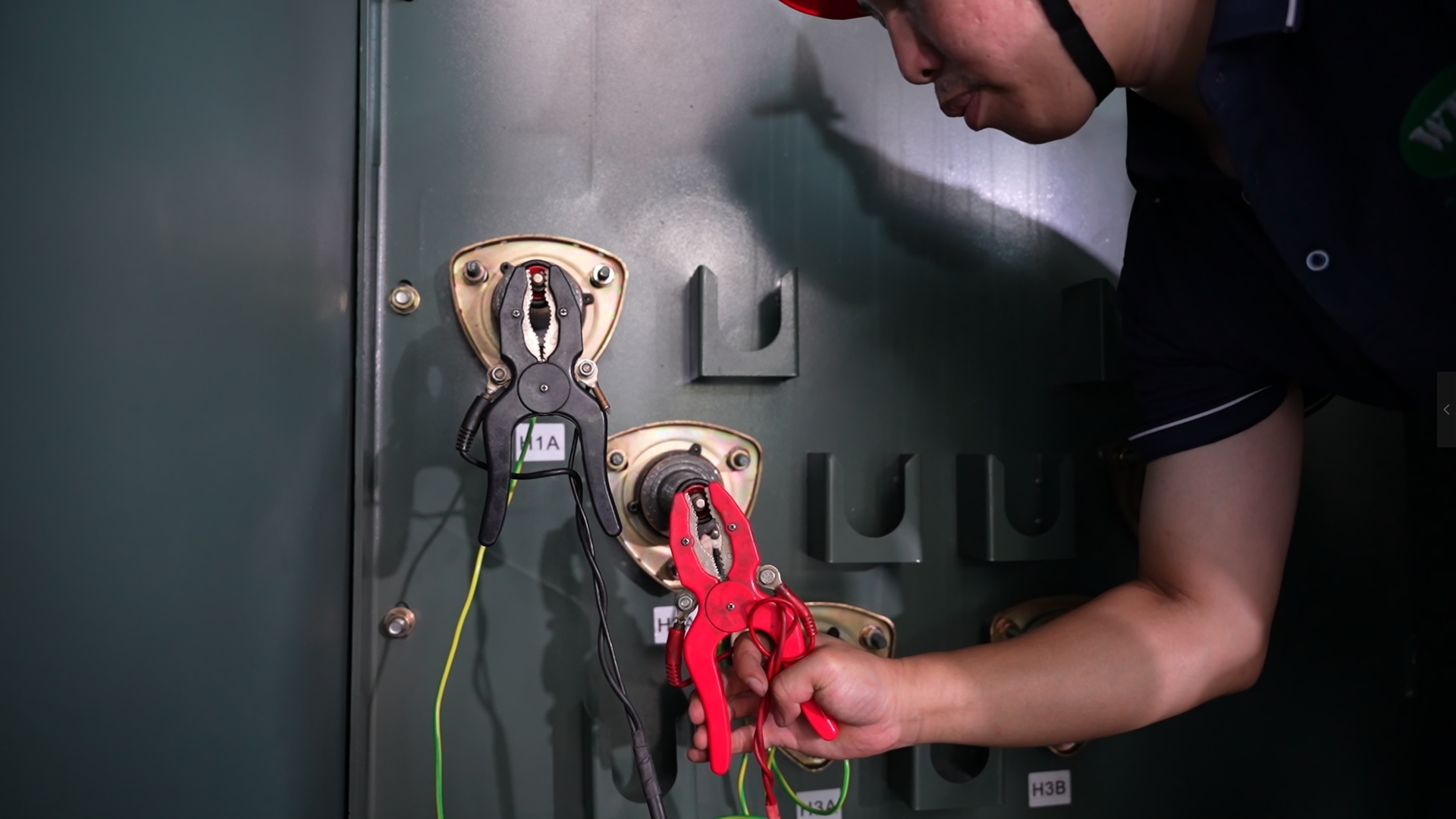 Production process testing at a transformer factory
