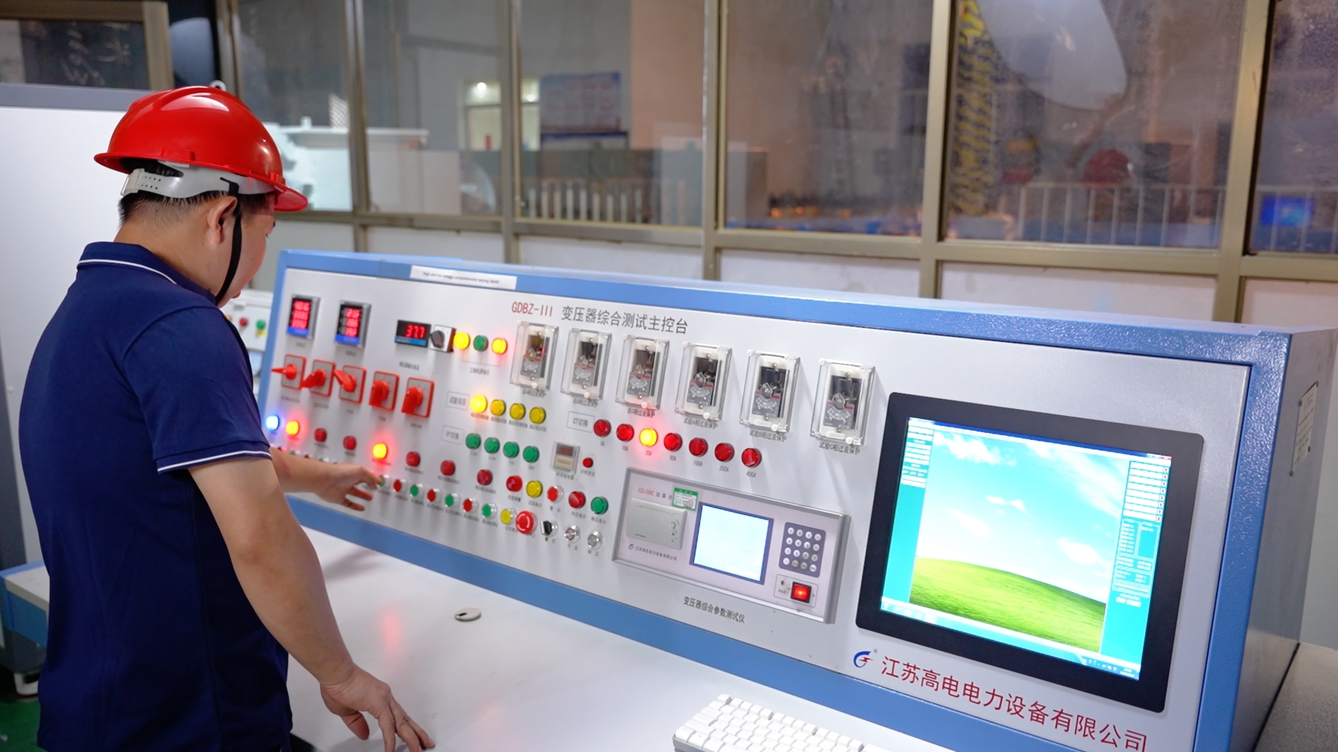 Production process testing at Winley Electric transformer factory