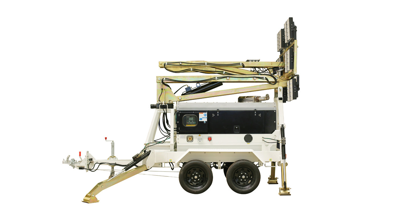 Mobile Lighting Tower at a worksite
