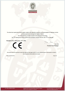 ATTESTATION
of conformity with European Directives
