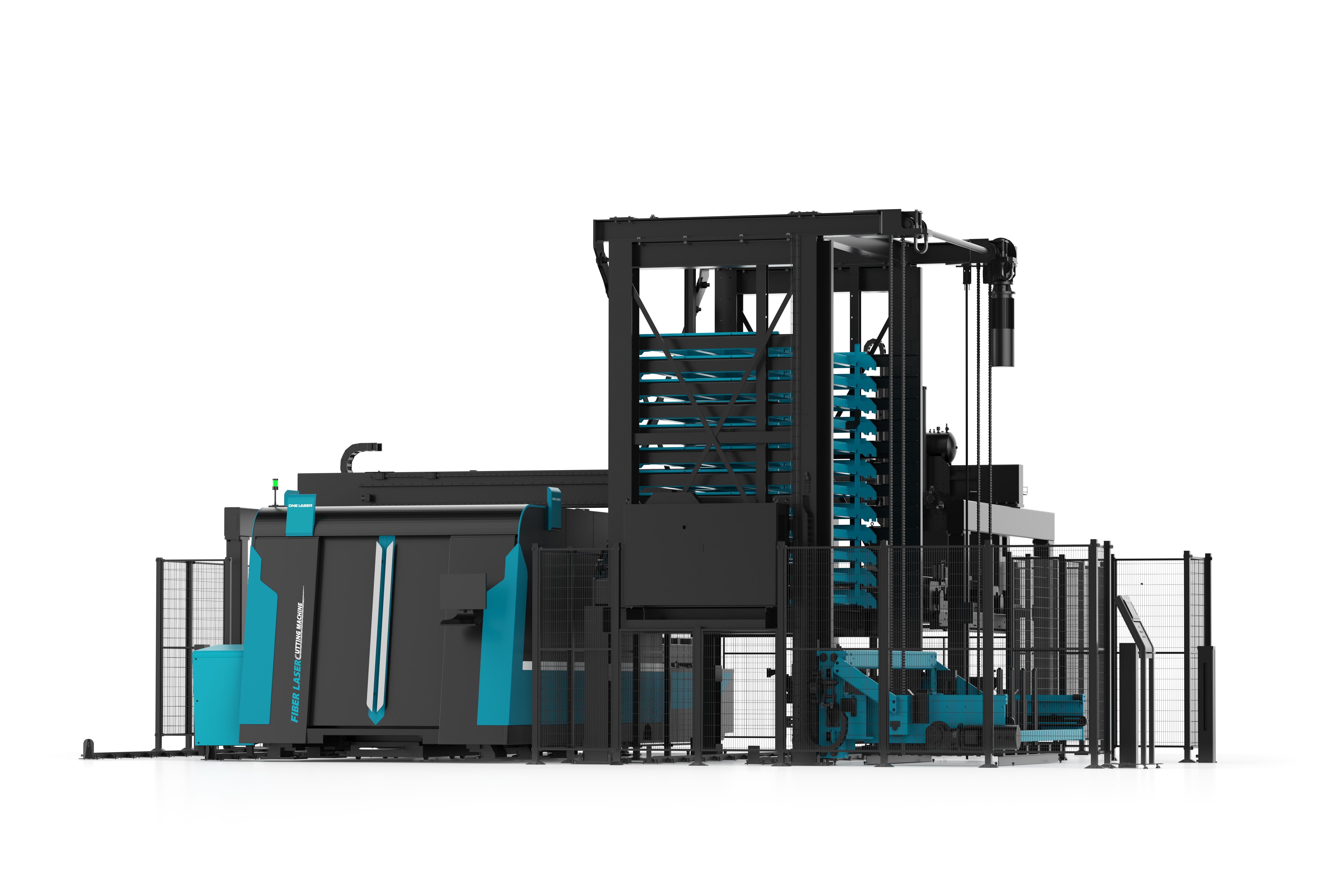 D-Trans 1530 automatic loading and unloading system for 1500 x 3000 mm sheet metal