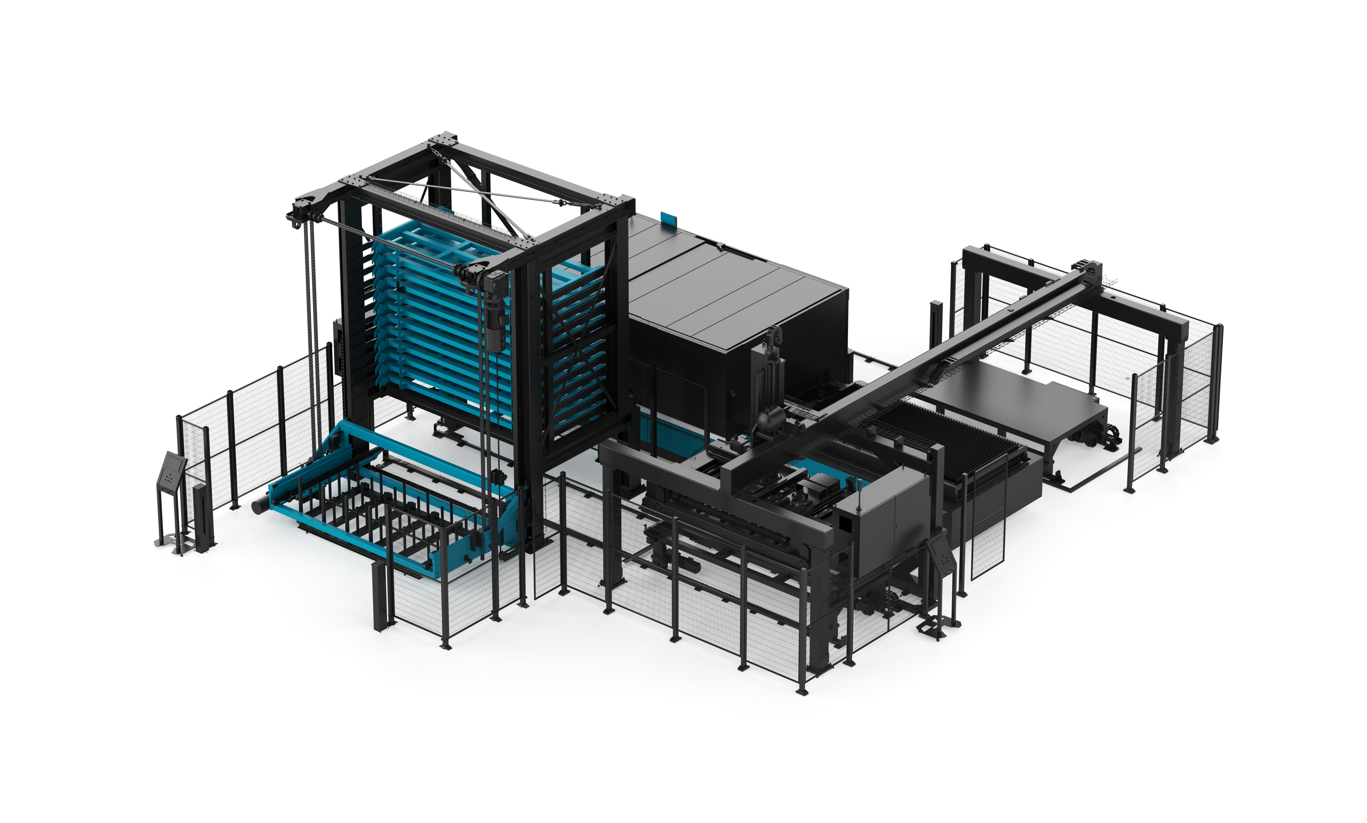 Trolley area of the D-Trans 2040 sheet handling system