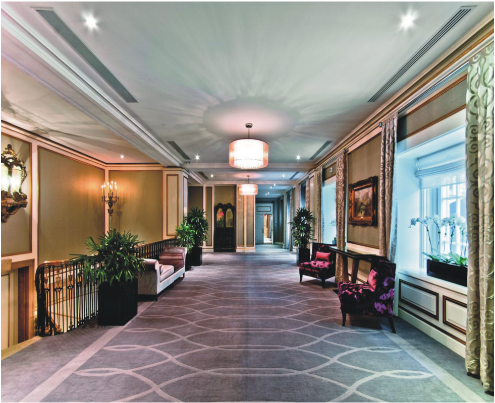 Guest corridor at Sofitel Dubai The Palm Resort & Spa – RICHART furniture installation