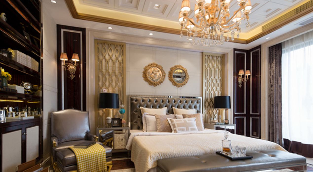 Custom bedroom furniture in Shanghai Xinjiangwan C&D Jiangwan Cuijing Villa