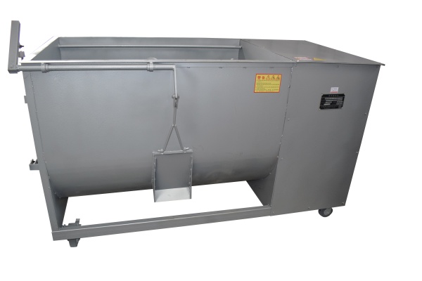 100-Type raw material mixer with solid steel belt auger and mobile casters