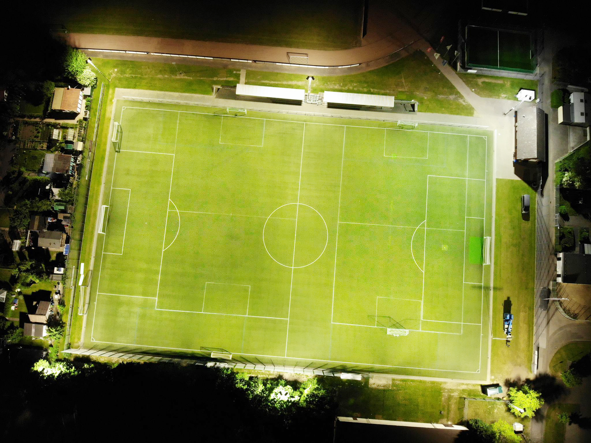 Football field lighting project in Germany