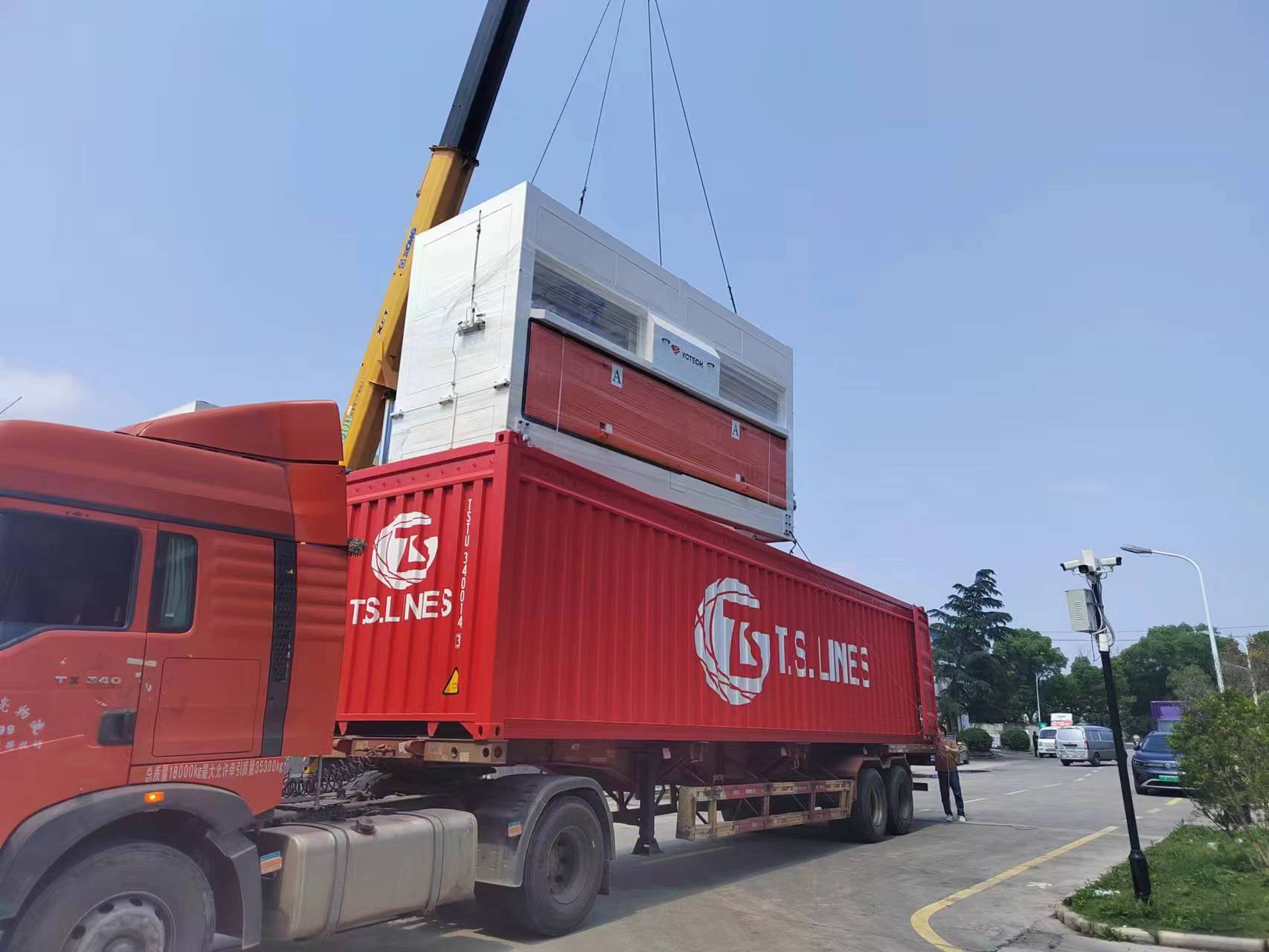 YC Waterjet robotic waterjet delivery to Thailand for aerospace composite cutting