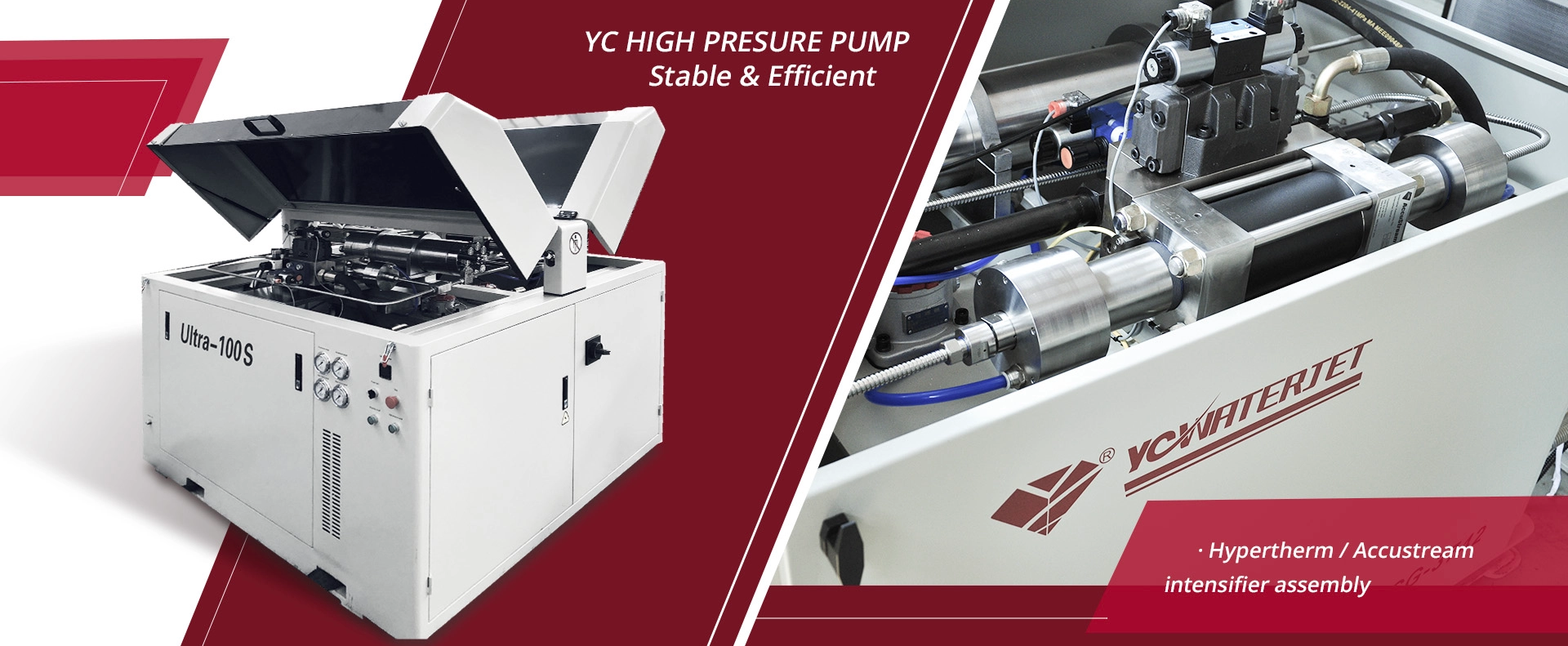 YC Waterjet ultra-high pressure pump for CNC waterjet cutting