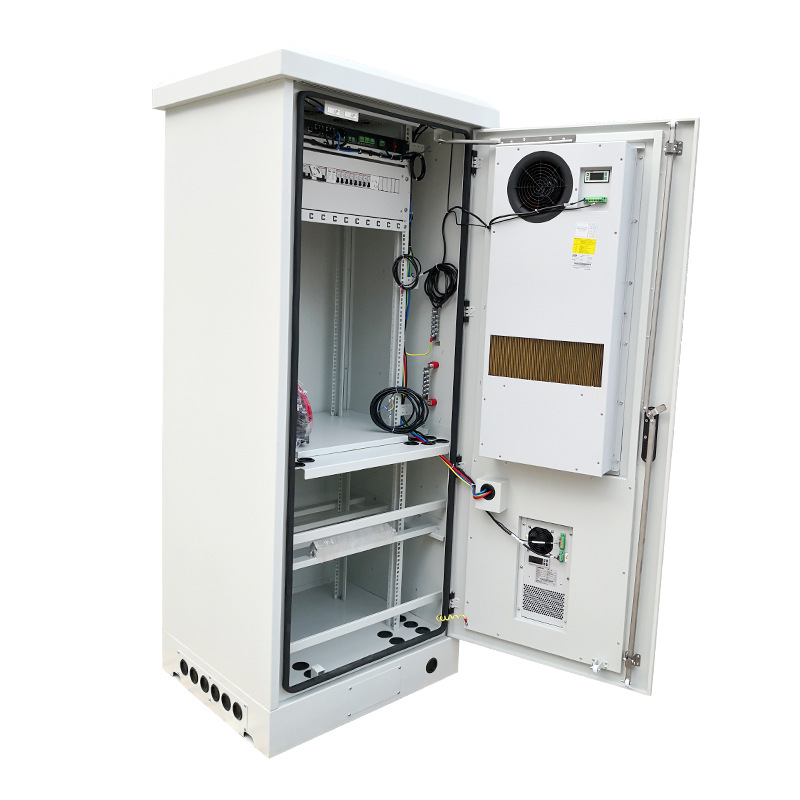 Stainless steel outdoor cabinet with cooling vents