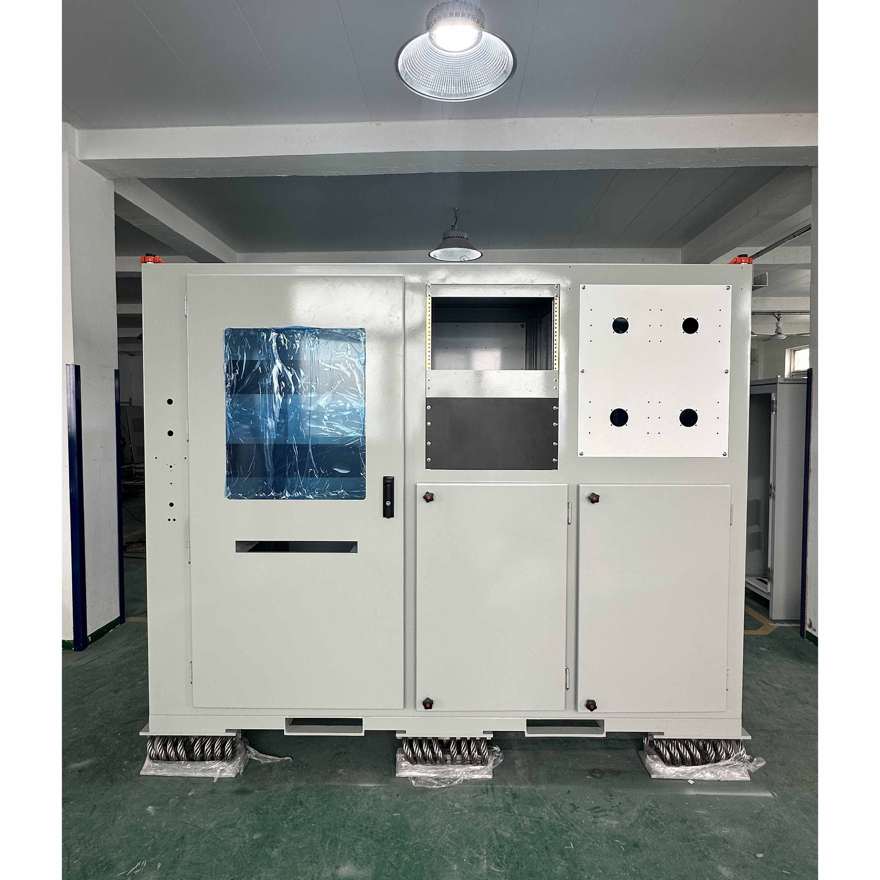 Free Standing Modular Enclosure with internal layout showing cable management