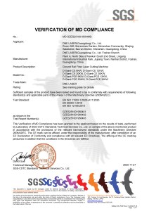 VERIFICATION OF MD COMPLIANCE