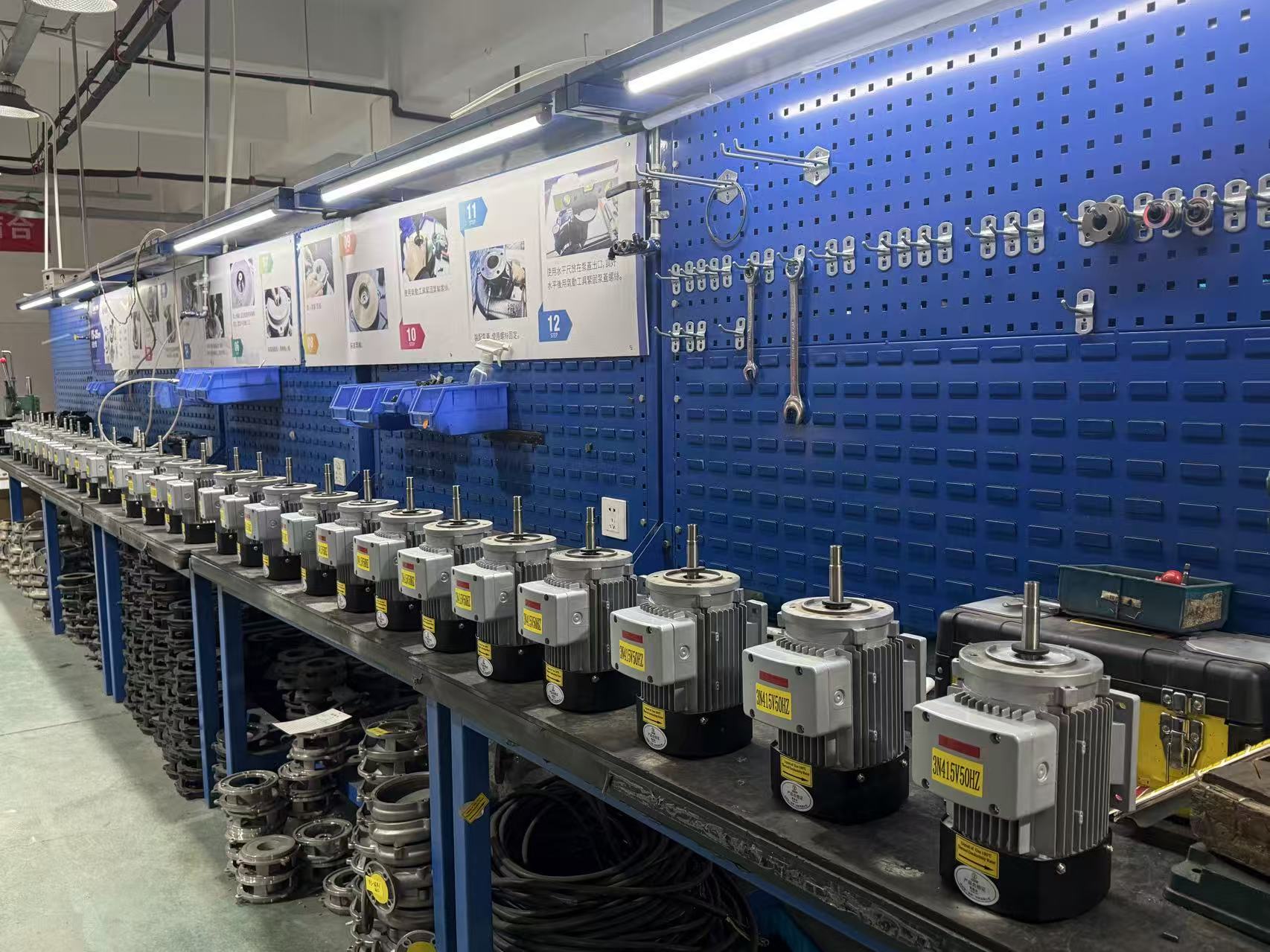 YUAN SHIN PUMP factory production line