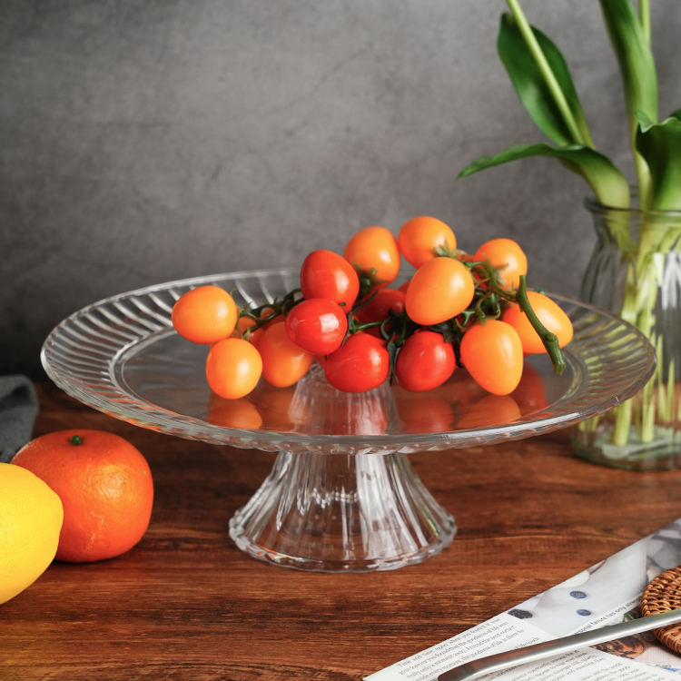 glass cake stand