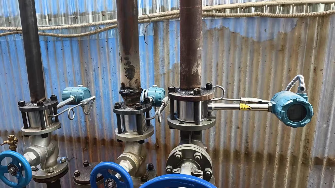 Steam mass flow meter installation