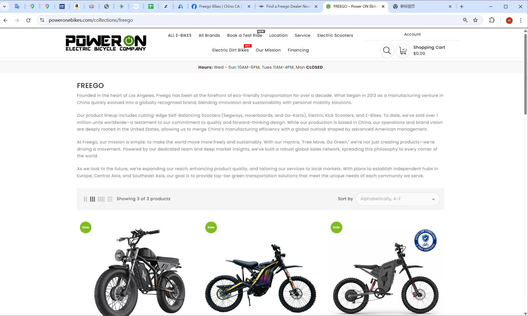 Freego local e-bike shop partnership in the US